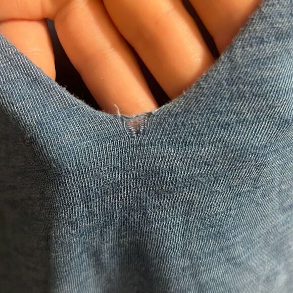 ✨FREE PEOPLE Shibuya Boho Sz Large Denim Patchwork Top✨ - Picture 12 of 12